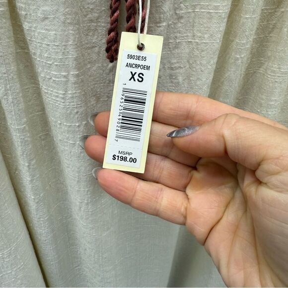 Max Studio Cream Maxi Dress with Red Floral Accents 💘 - Picture 3 of 7